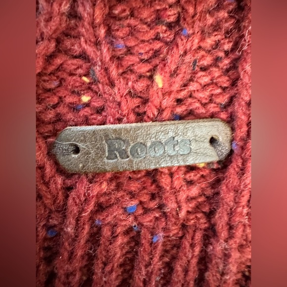 Kids Roots Canada Wool Blend Button Up Crew Neck Spring Cardigan Sweater - Picture 4 of 9